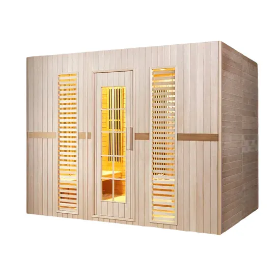 4-Person Indoor Far-Infrared Sauna – High-Quality Hemlock Wood