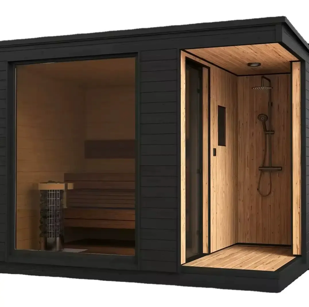 Outdoor Mobile Sauna with Shower