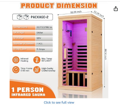 Far Infrared Sauna for Home